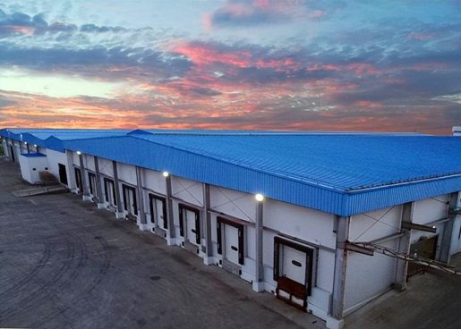 6440sqm Steel Structure Warehouse Building For Cold Storage