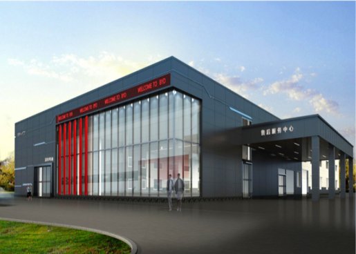 Steel Structure Building For Automobile Sale Showroom